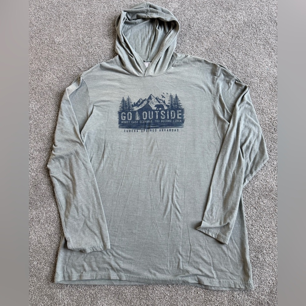 Duck Co Grey Long Sleeve T-shirt with Hoodie